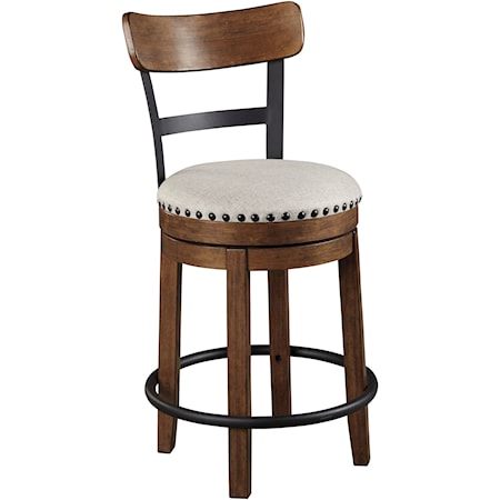 Counter Height Upholstered Swivel Barstool