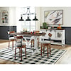 Signature Design by Ashley Valebeck Counter Height Dining Table and 2 Barstools