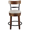 Signature Design by Ashley Valebeck Counter Height Upholstered Swivel Barstool