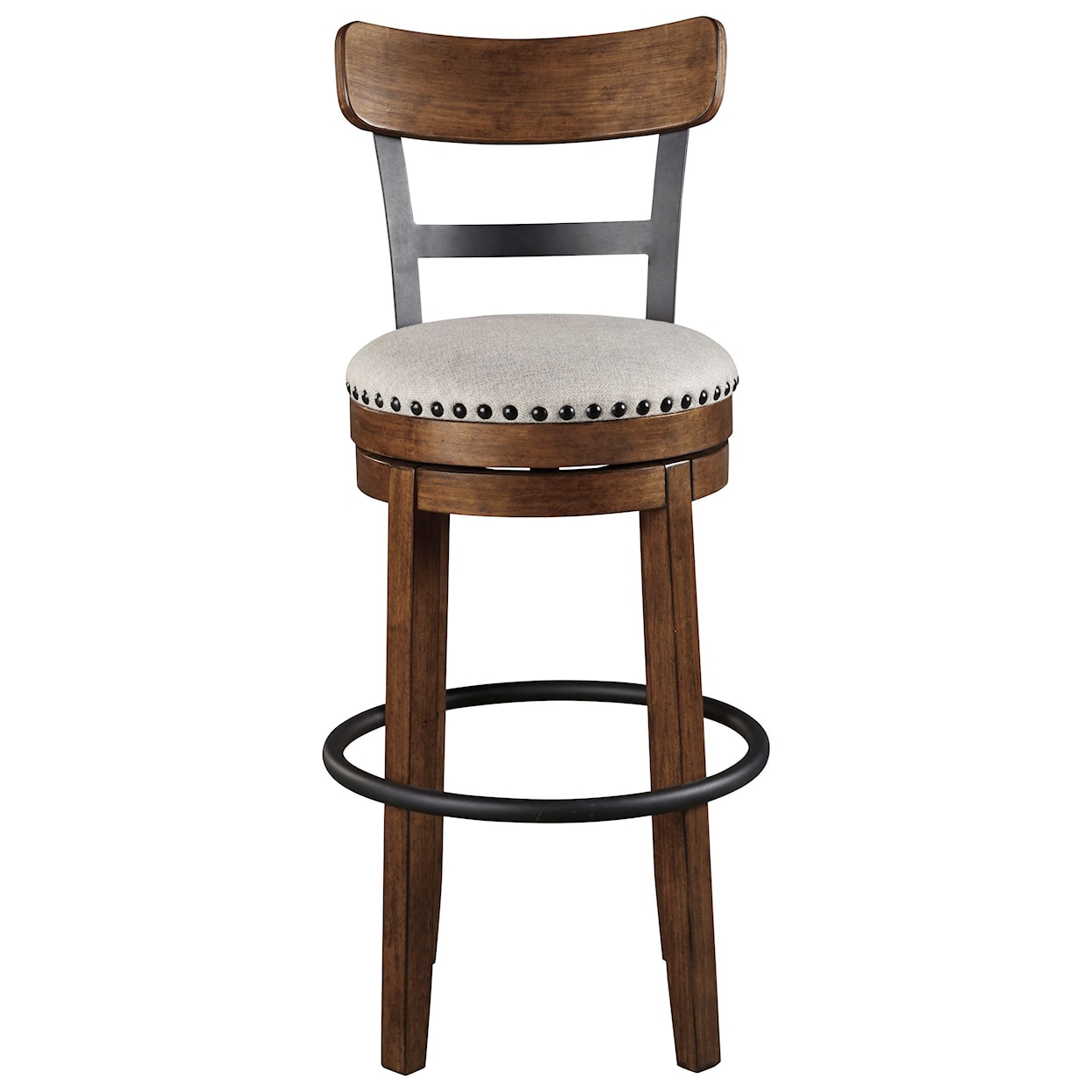 Signature Design by Ashley Furniture Valebeck Upholstered Swivel Barstool