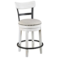 Counter Height Swivel Barstool with Upholstered Seat