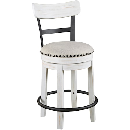 Counter Height Swivel Barstool with Upholstered Seat