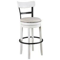 Swivel Barstool with Upholstered Seat