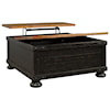 Ashley Furniture Signature Design Valebeck Square Lift Top Cocktail Table