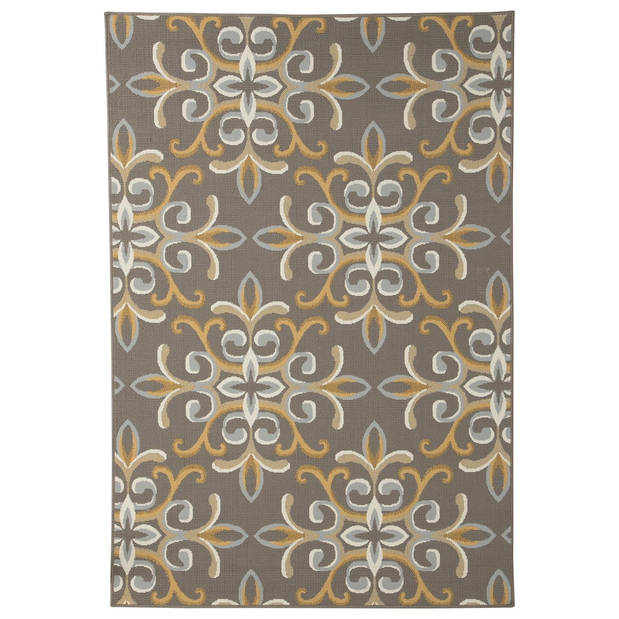 Ashley Furniture Signature Design Casual Area Rugs Savery Brown/Gold Medium Rug