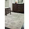 Ashley Signature Design Casual Area Rugs Precia Gray/Cream Large Rug