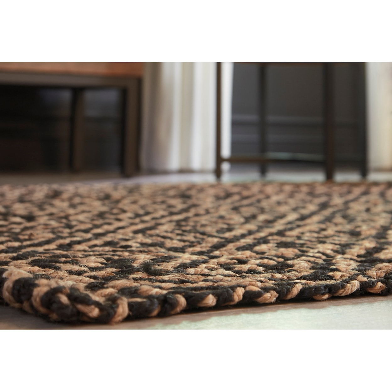 Ashley Signature Design Casual Area Rugs Broox Natural/Black Medium Rug