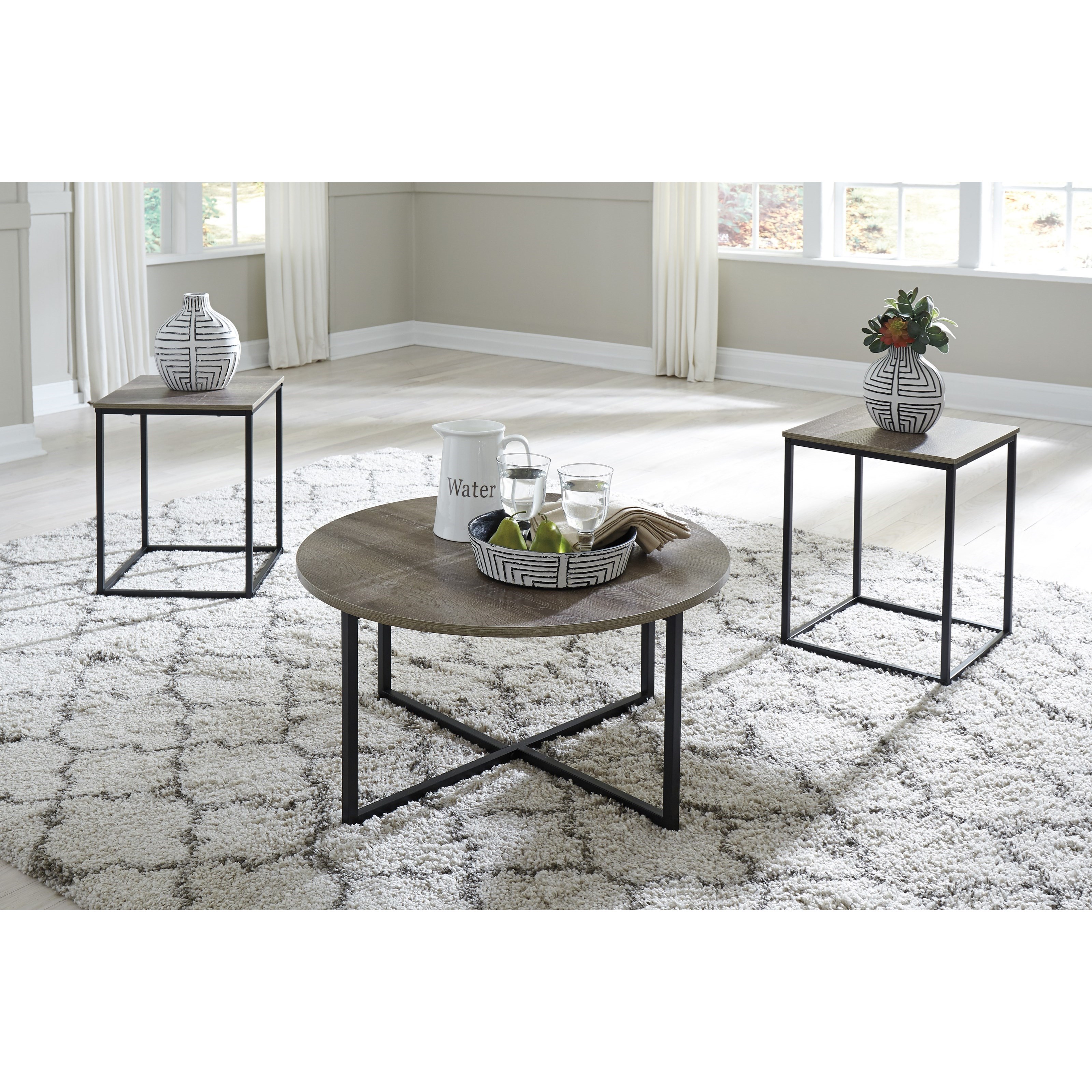 Signature design by ashley wadeworth living room table clearance set