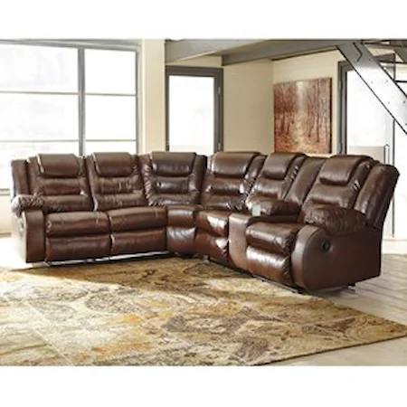 Casual Faux Leather L-Shaped Sectional