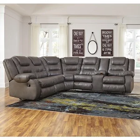 Casual Faux Leather L-Shaped Sectional