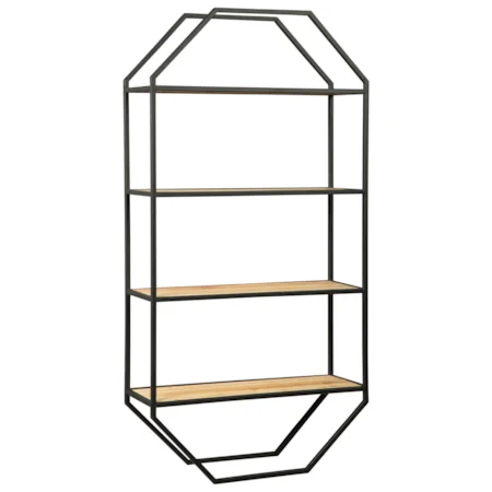 Elea Black/Natural Wall Shelf