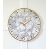 Signature Design by Ashley Furniture Wall Art Jazmin Gray/Gold Finish Wall Clock