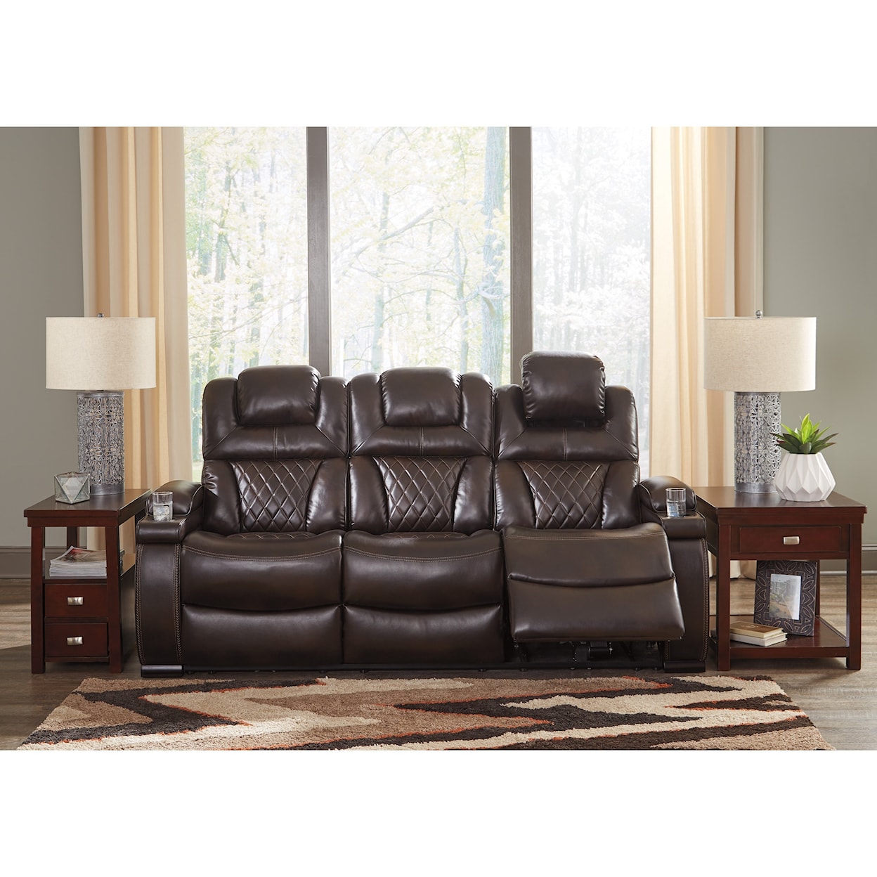 Ashley Signature Design Warnerton Power Reclining Sofa