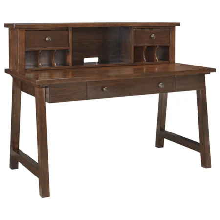 Home Office Large Leg Desk & Short Desk Hutch