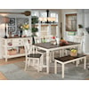 Ashley Furniture Signature Design Whitesburg 6-Piece Rectangular Table Set with Bench