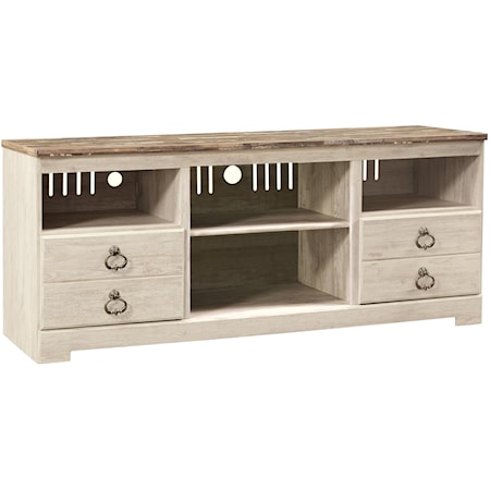 Two-Tone Large TV Stand