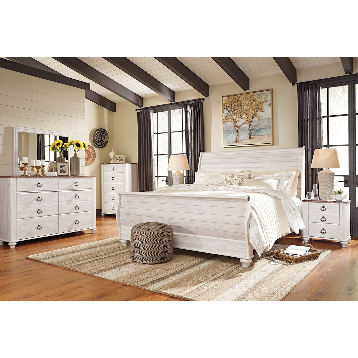 Ashley Signature Design Willowton King Bedroom Group
