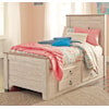 Ashley Furniture Signature Design Willowton Twin Bed with Underbed Storage Drawers