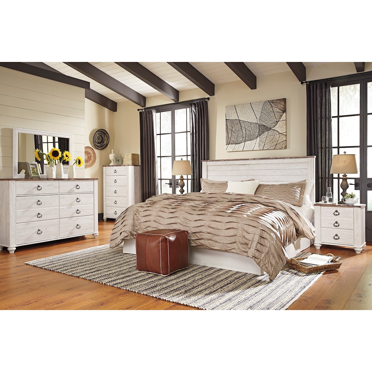 Ashley Furniture Signature Design Willowton King/Cal King Panel Headboard