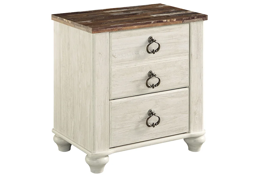 Willowton 2-Drawer Nightstand by Signature Design by Ashley at VanDrie Home Furnishings