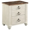 Ashley Furniture Signature Design Willowton 2-Drawer Nightstand