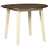 Signature Design by Ashley Woodanville 3-Piece Round Drop Leaf Table Set