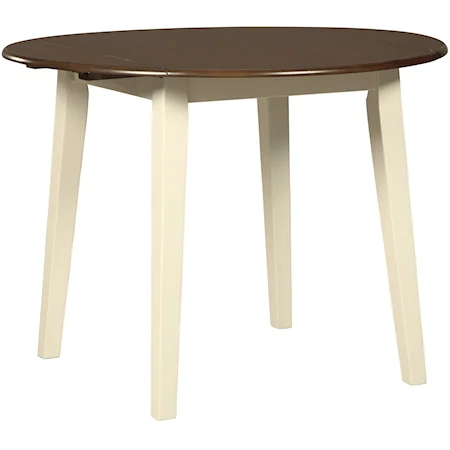 Round Dining Room Drop Leaf Table