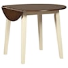 Signature Design by Ashley Woodanville Round Dining Room Drop Leaf Table
