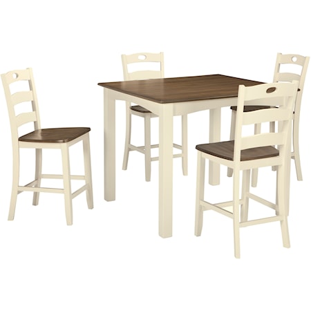 5-Piece Square Counter Table Set