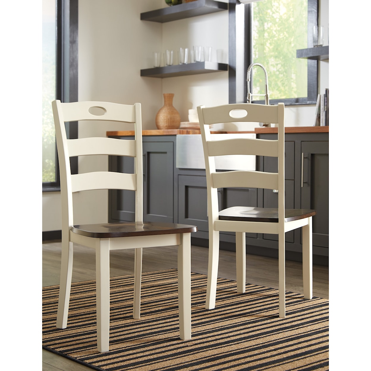 Signature Design by Ashley Woodanville 7-Piece Dining Room Table Set