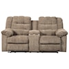 Ashley Workhorse Double Reclining Loveseat w/ Console