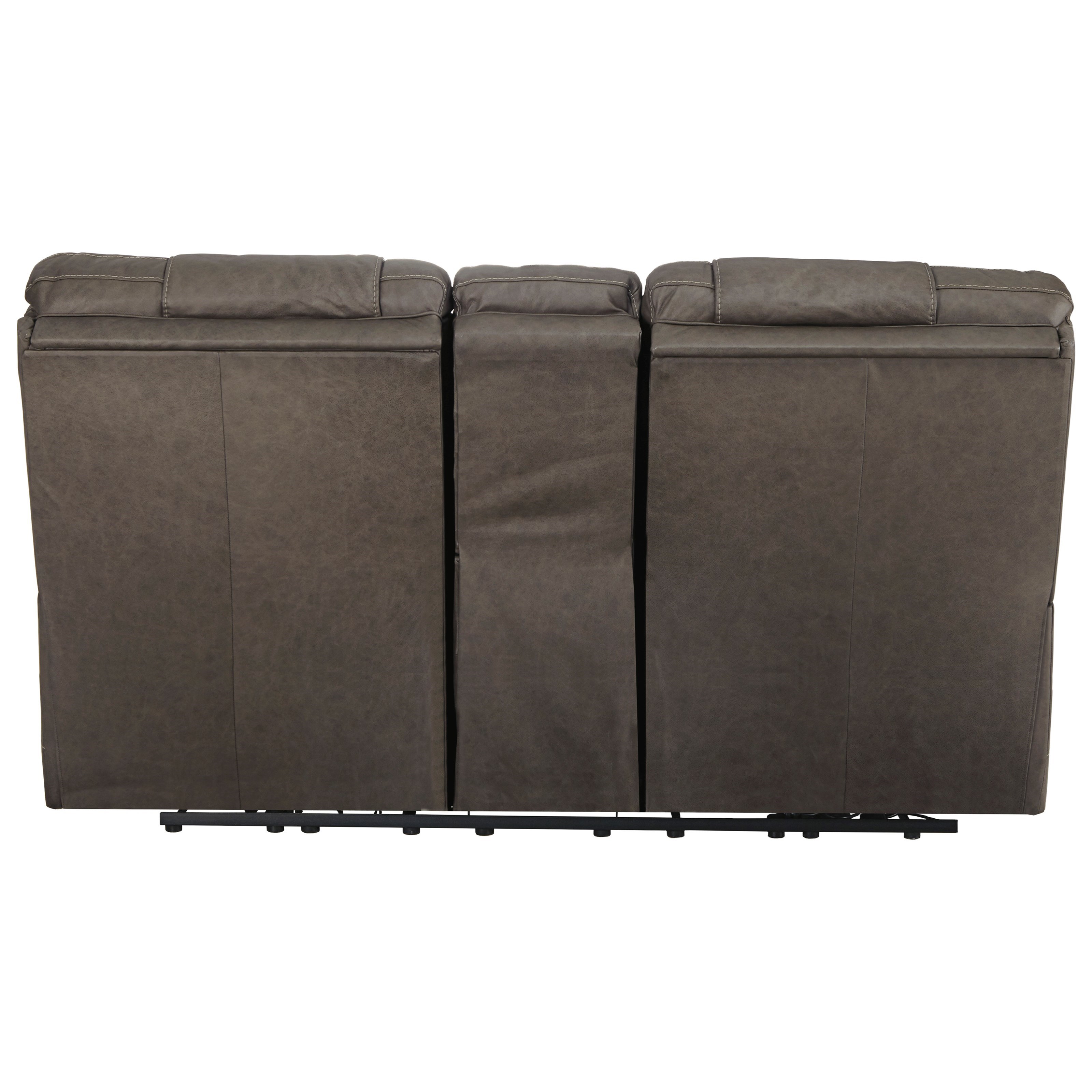 Wurstrow power reclining outlet loveseat with console