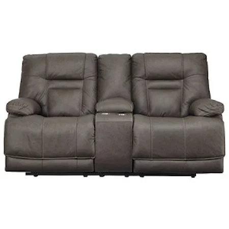 Power Reclining Loveseat with Storage Console and USB Ports