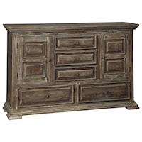 Rustic Lodge Style Dresser with Felt-Lined Drawer