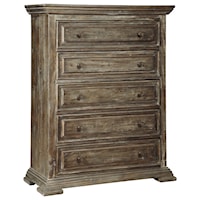 Rustic Lodge-Style Five Drawer Chest