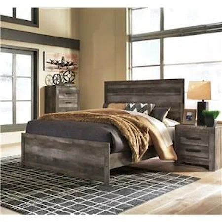 3 Piece Queen Panel Bed, 2 Drawer Nightstand and 5 Drawer Chest Set