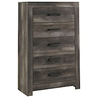 5-Drawer Plank Effect Chest