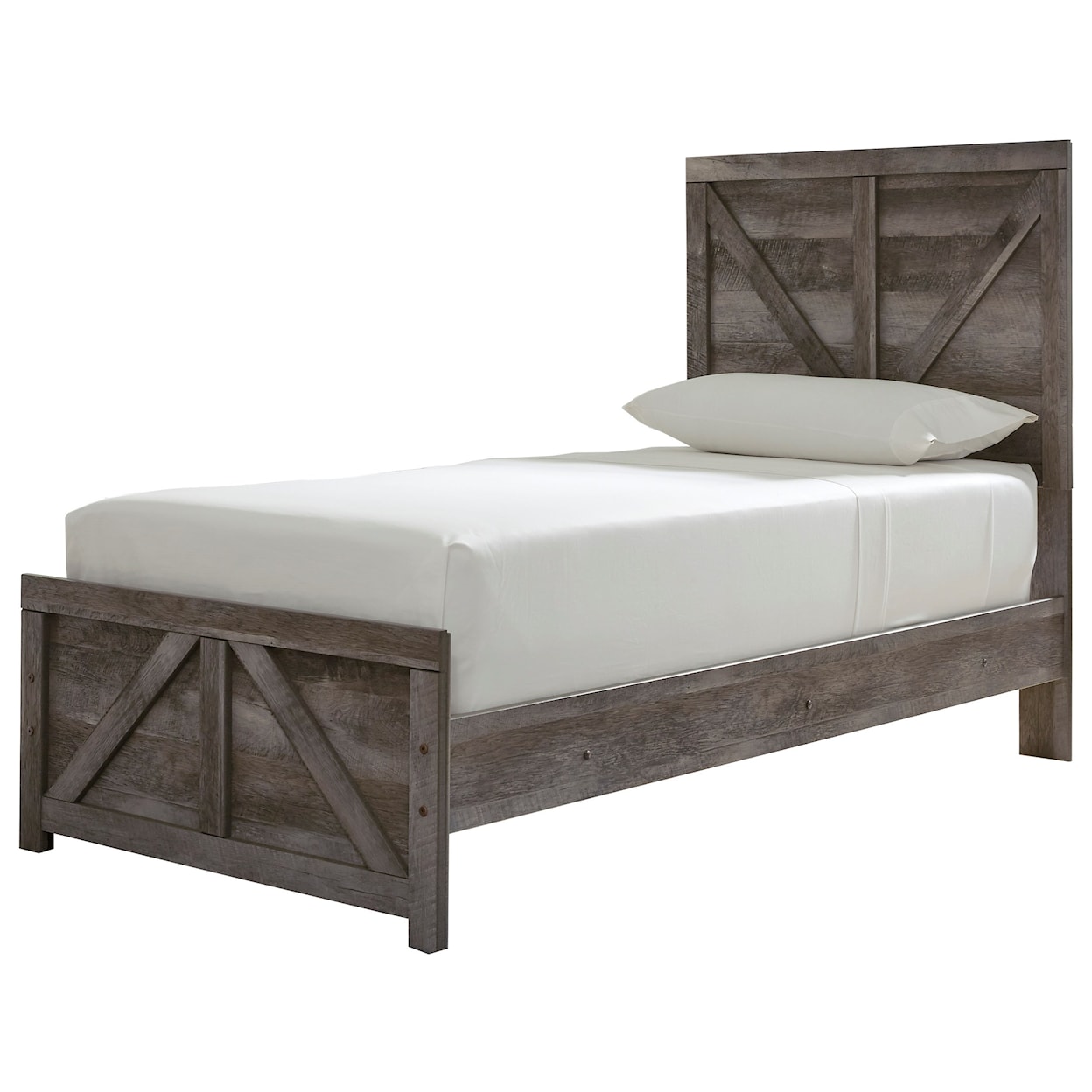 Signature Design Wynnlow Twin Crossbuck Panel Bed