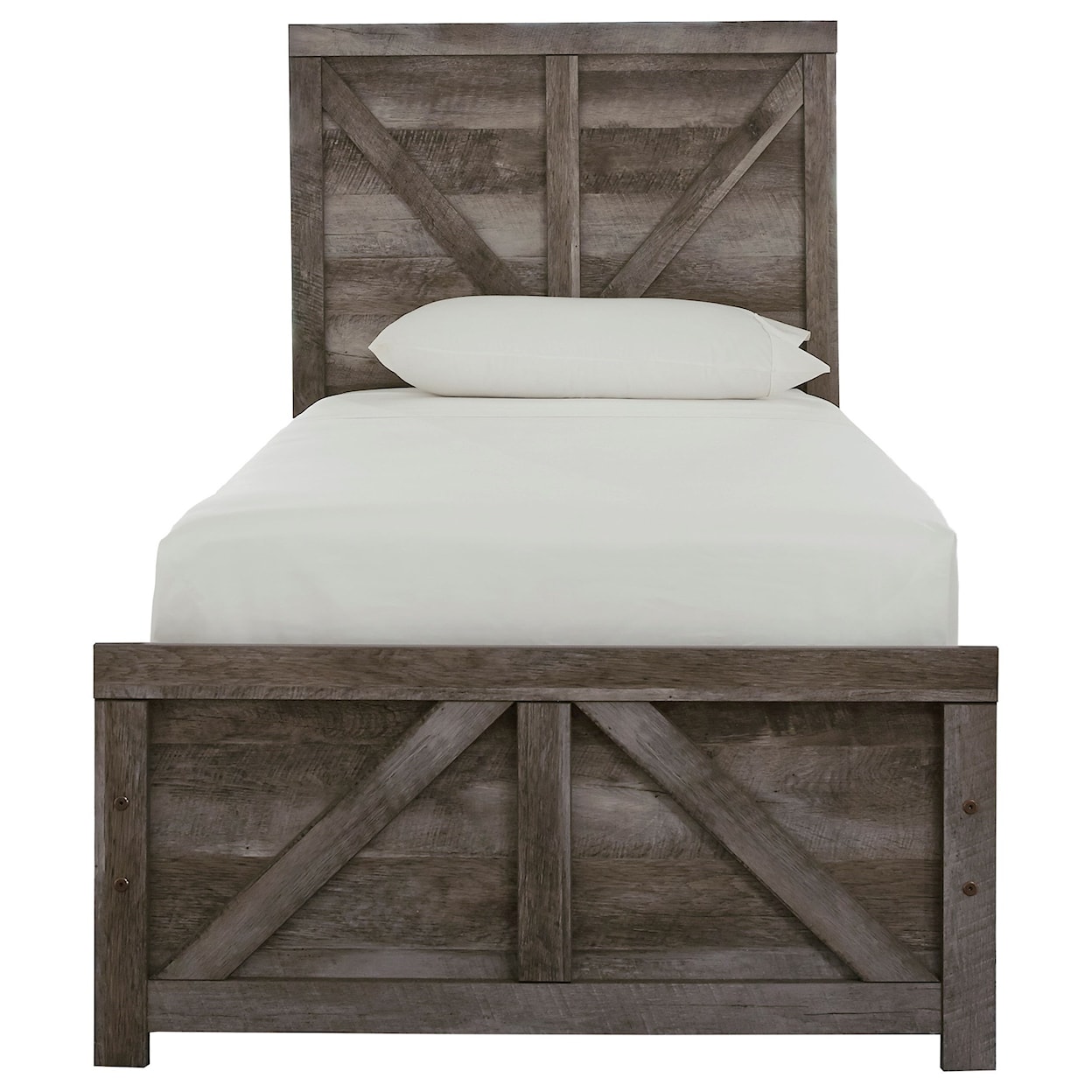 Ashley Furniture Signature Design Wynnlow Twin Crossbuck Panel Bed