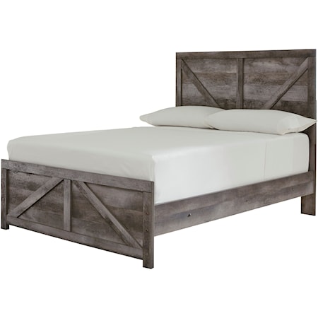 Full Crossbuck Panel Bed