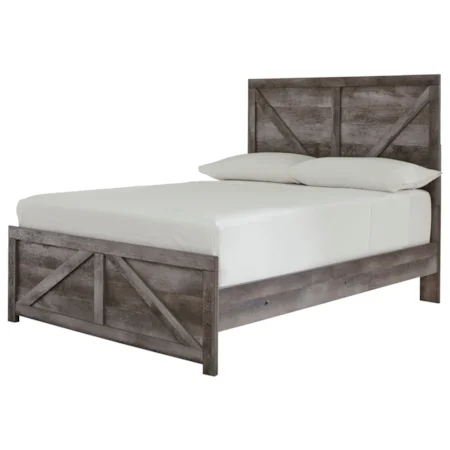 Full Crossbuck Panel Bed