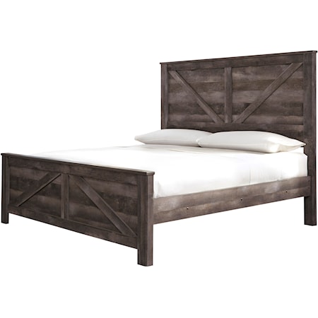 King Crossbuck Panel Bed