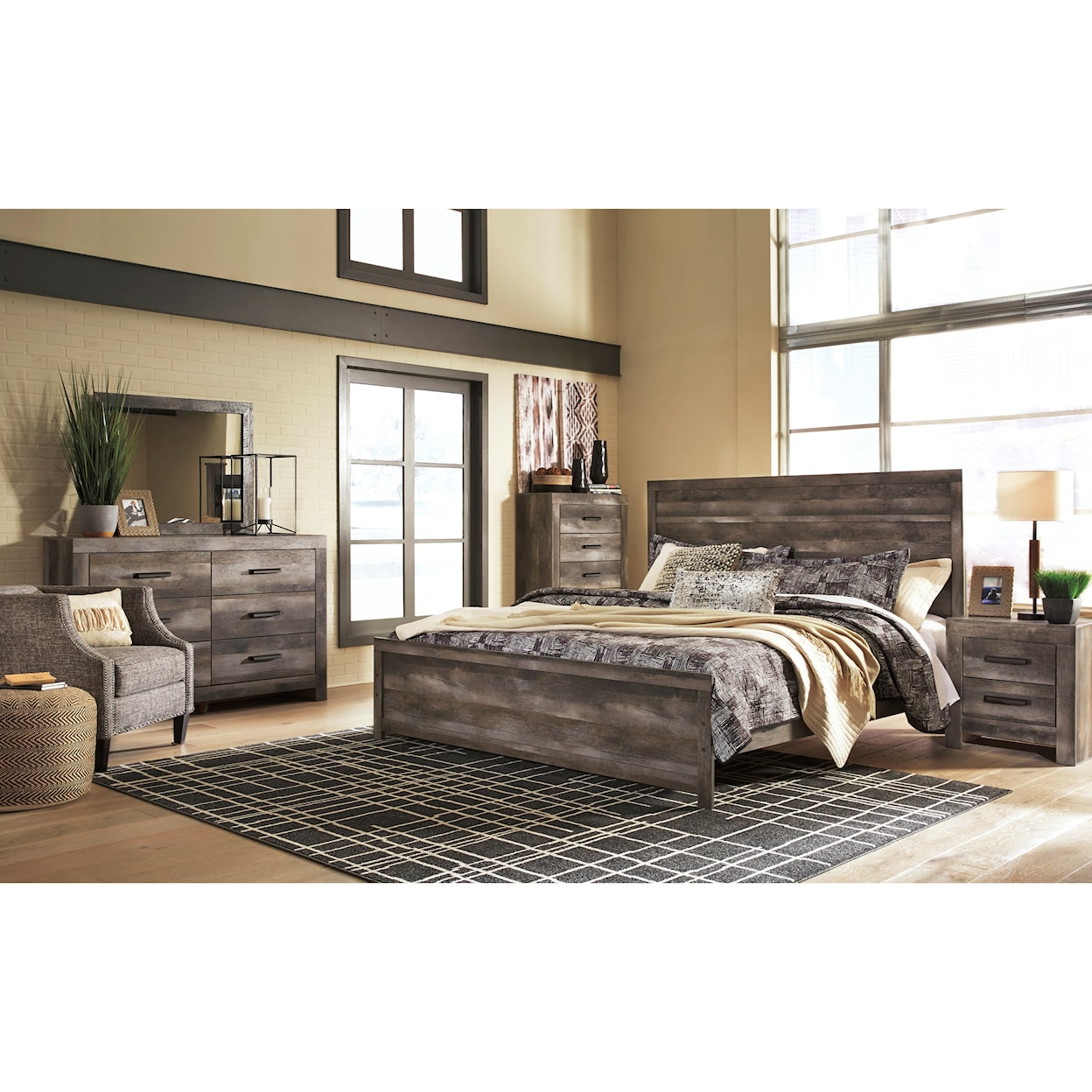 Ashley Signature Design Wynnlow King Panel Bed