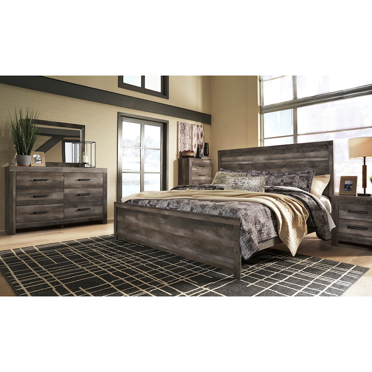 Ashley Signature Design Wynnlow King Panel Bed