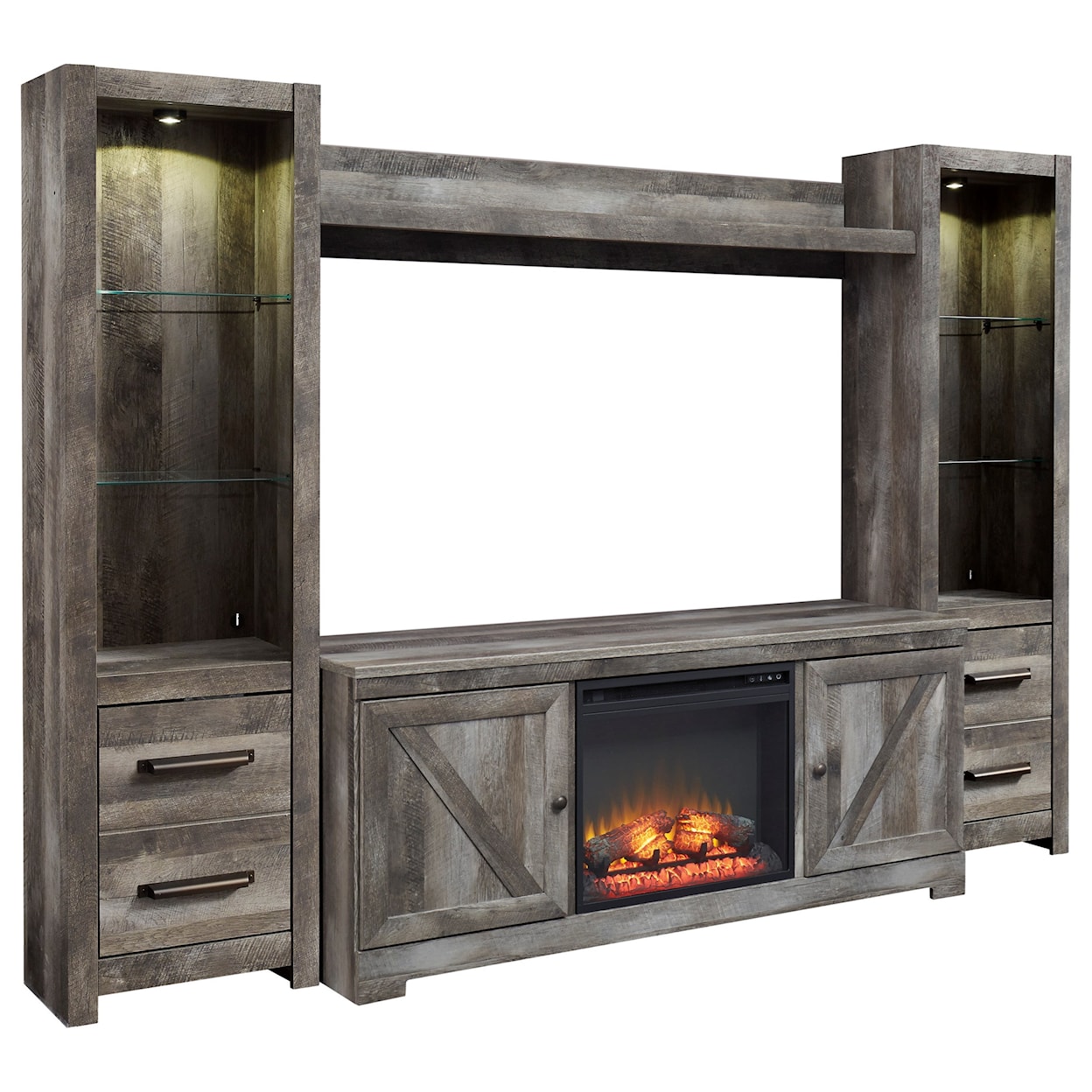 Signature Design by Ashley Wynnlow Wall Unit with Fireplace