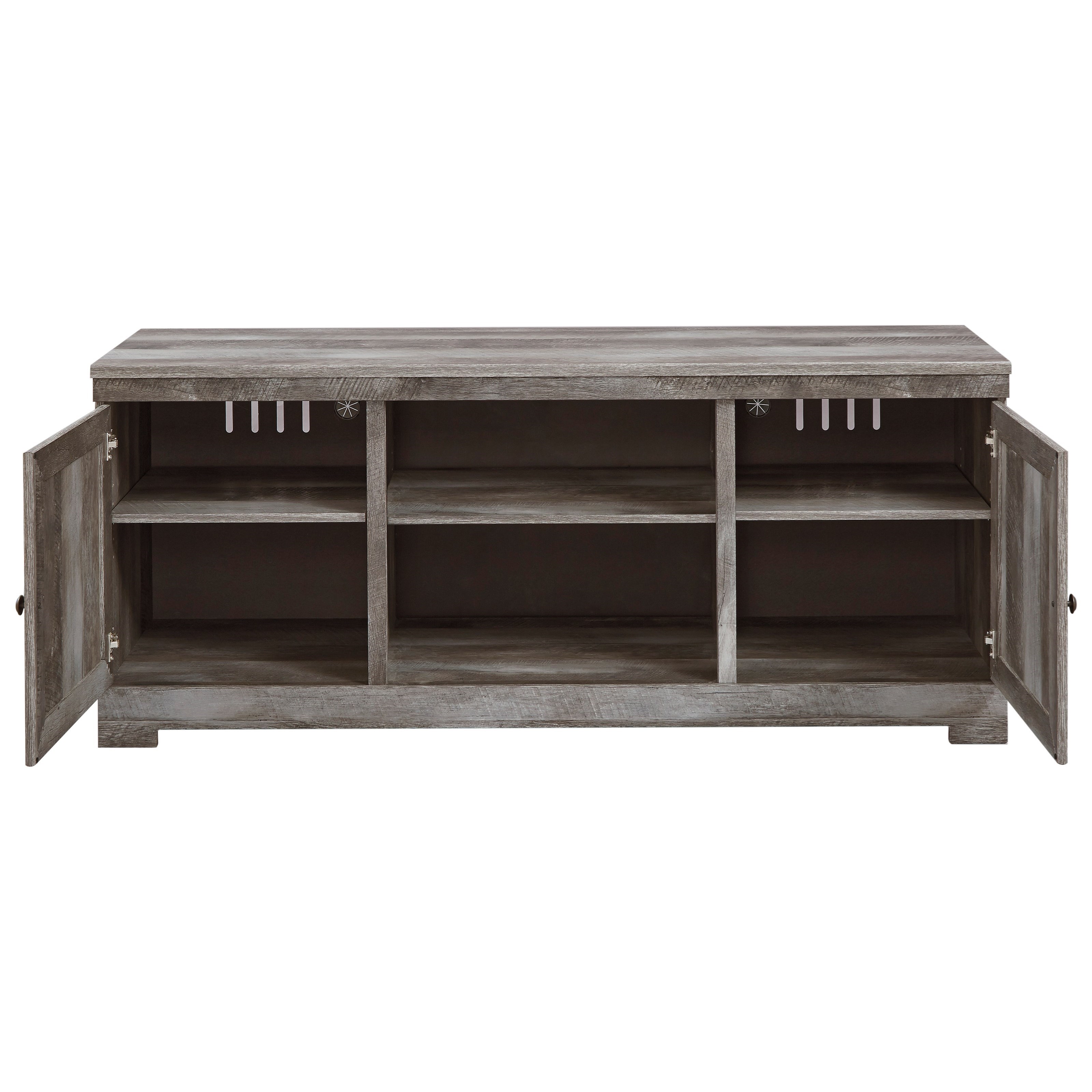 Ashley Wynnlow 592918734 Large TV Stand in Rustic Gray Finish Morris