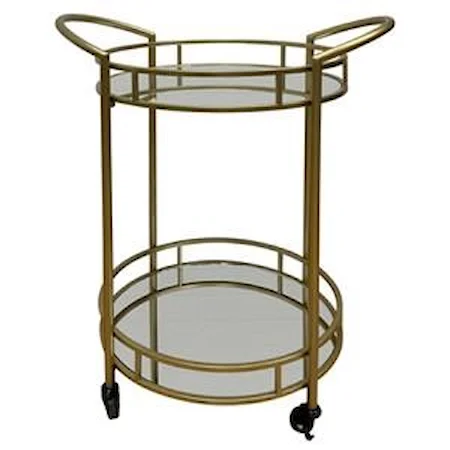 Goldtone Bar Cart