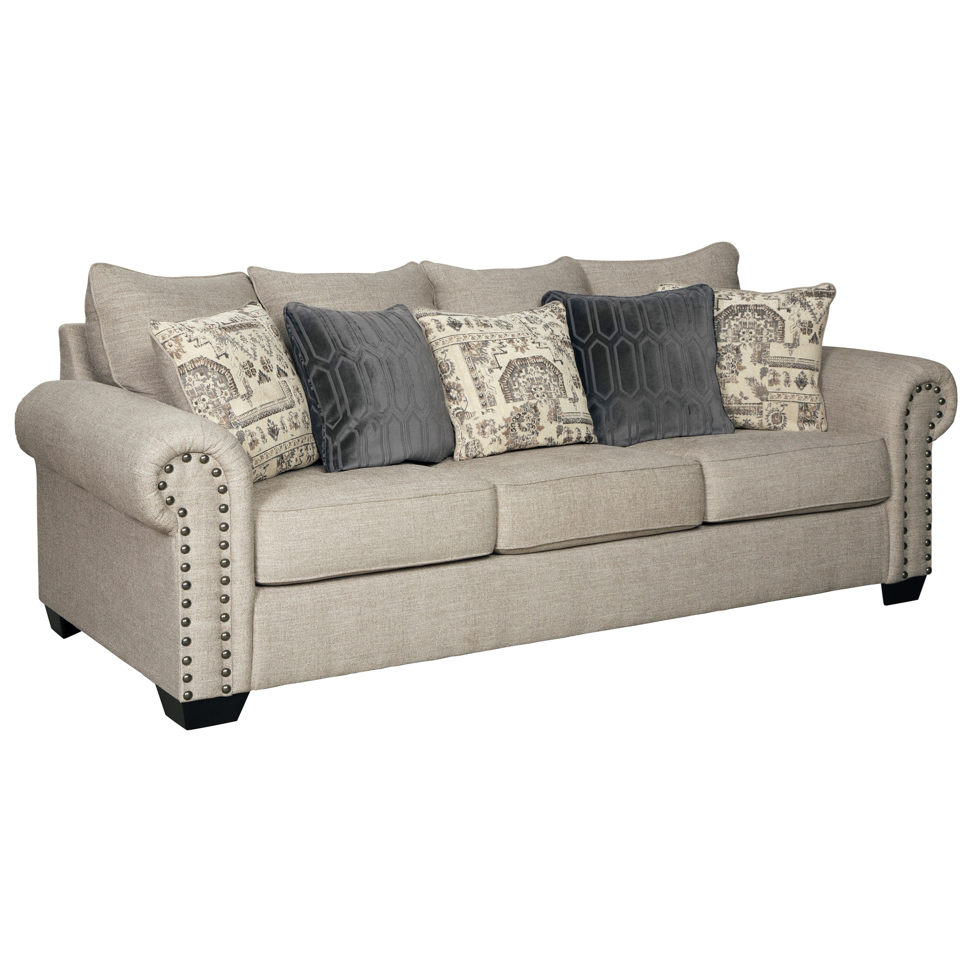 Nailhead sofa store ashley