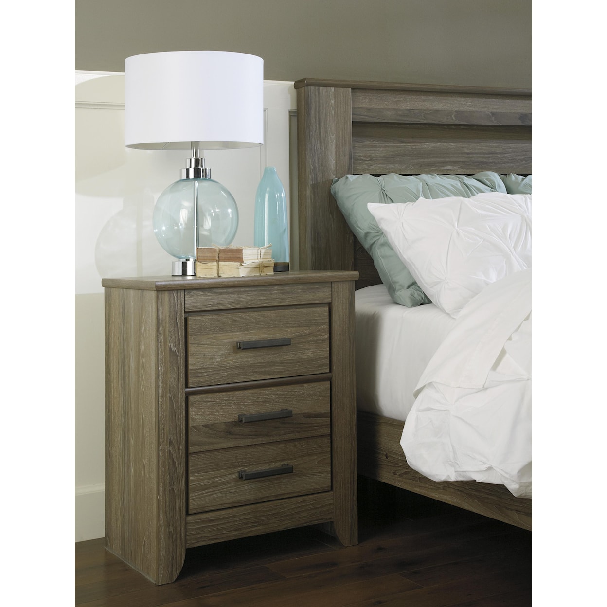 Ashley Furniture Signature Design Zelen 2-Drawer Nightstand