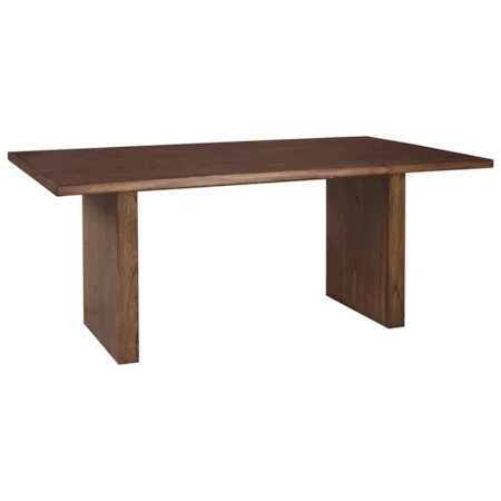 Contemporary Double Pedestal Rectangular Dining Room Table